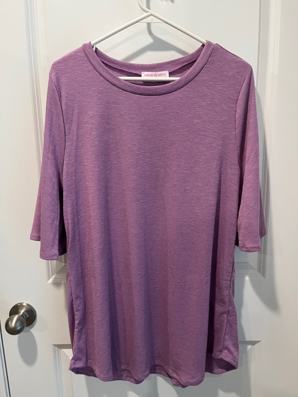 Flare Sleeve Round Hem Top